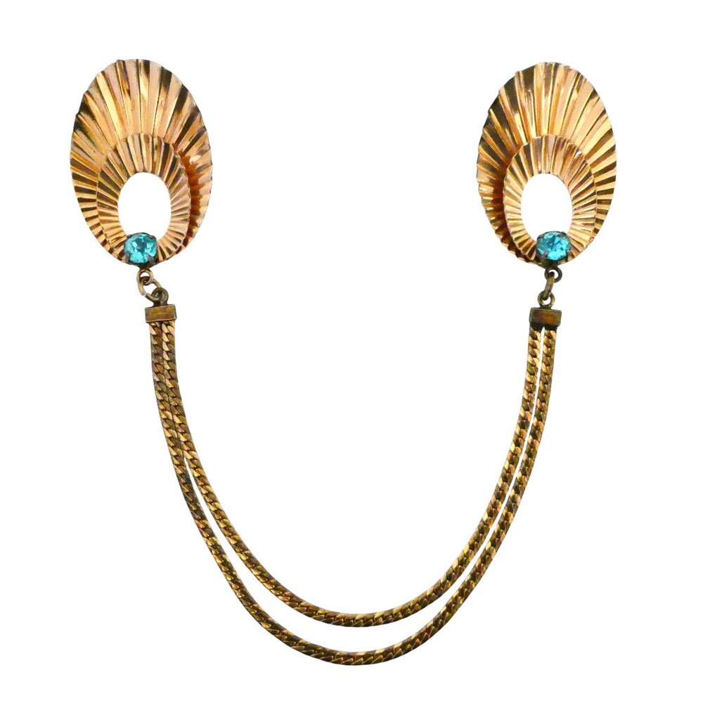 vtg CHARLES REIS 1/20 12k Gold Filled Chatelaine brooch